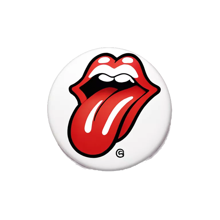 Rolling Stones tongue logo with name &quot;Gomp&quot; in writing