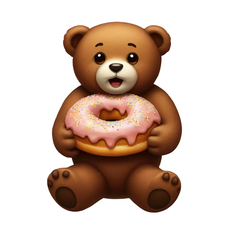 teddybear with dounut