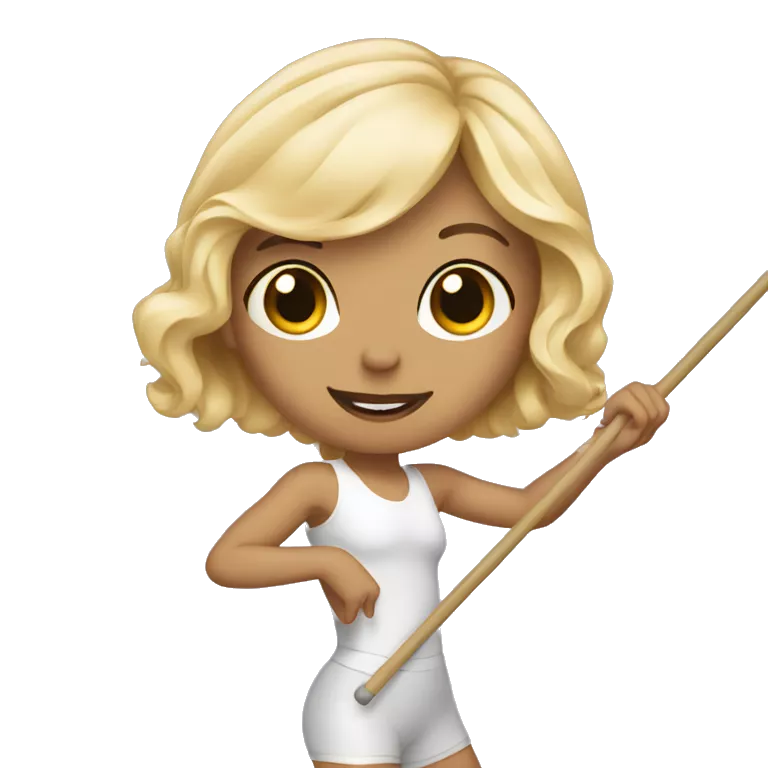 Dancer with blonde hair with a pole