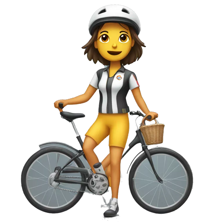 Chica coqueta en bicicleta