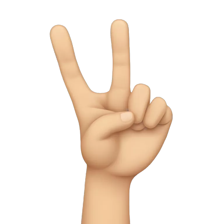 right hand making the &quot;rock on&quot; hand gesture. The thumb is extended and the index and pinky fingers are extended and spread apart. The middle and ring fingers are curled in.