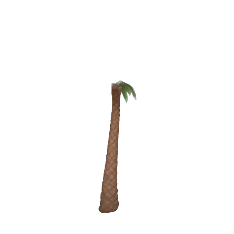 Pastel pink heart-shaped palm tree