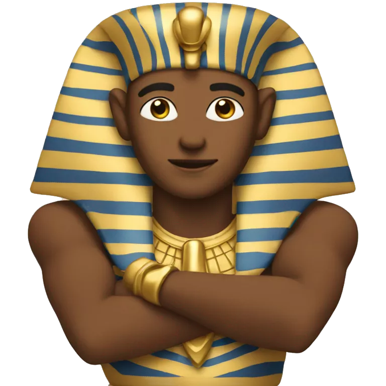 pharaoh making a heart with his hands
