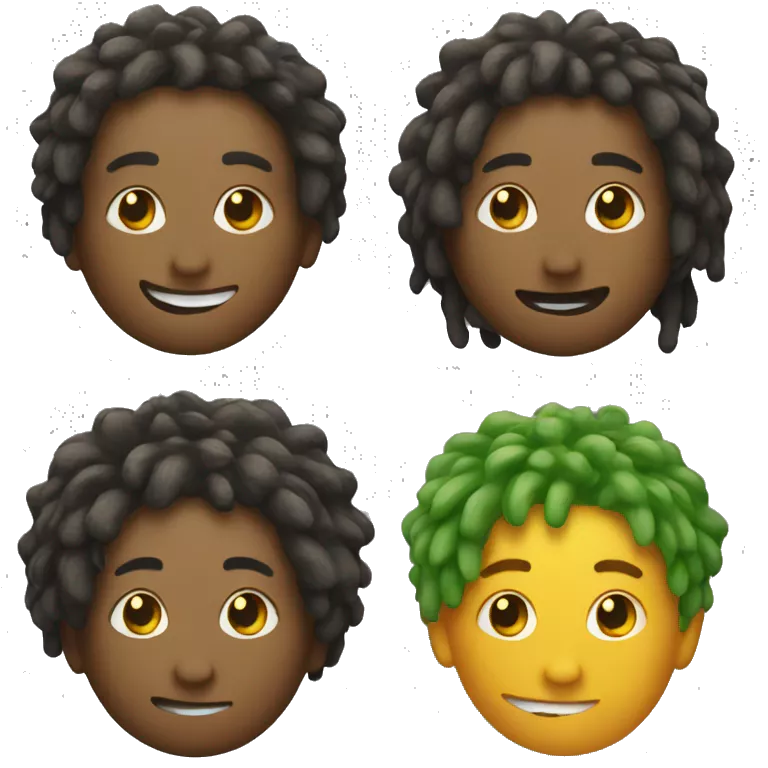 Smiley with Rasta hair
