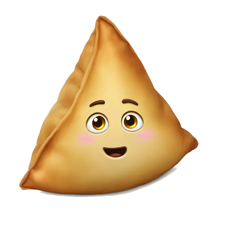 Samosa realistic emoji for reactions