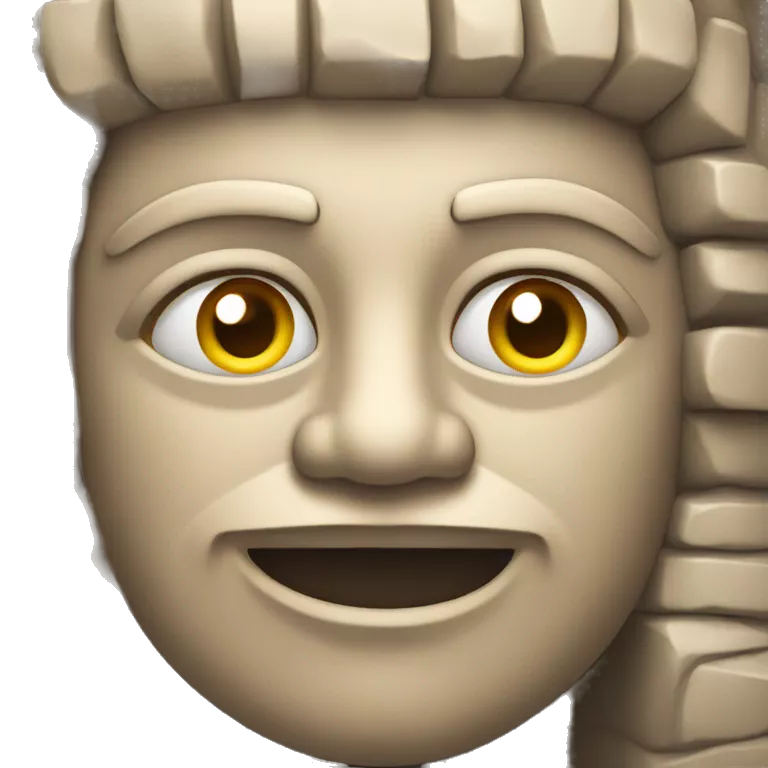 escultura de piedra de la cultura inca con cara feliz