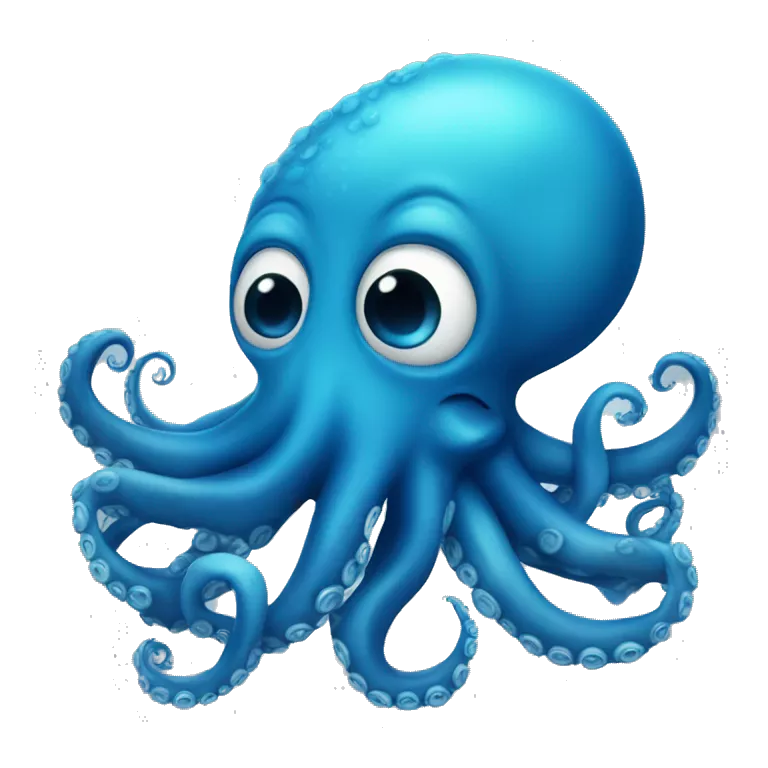 blue octopus from deep sea
