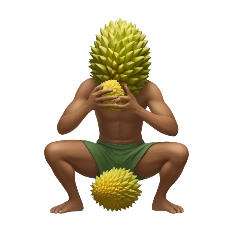 Kneeling on durian fruit