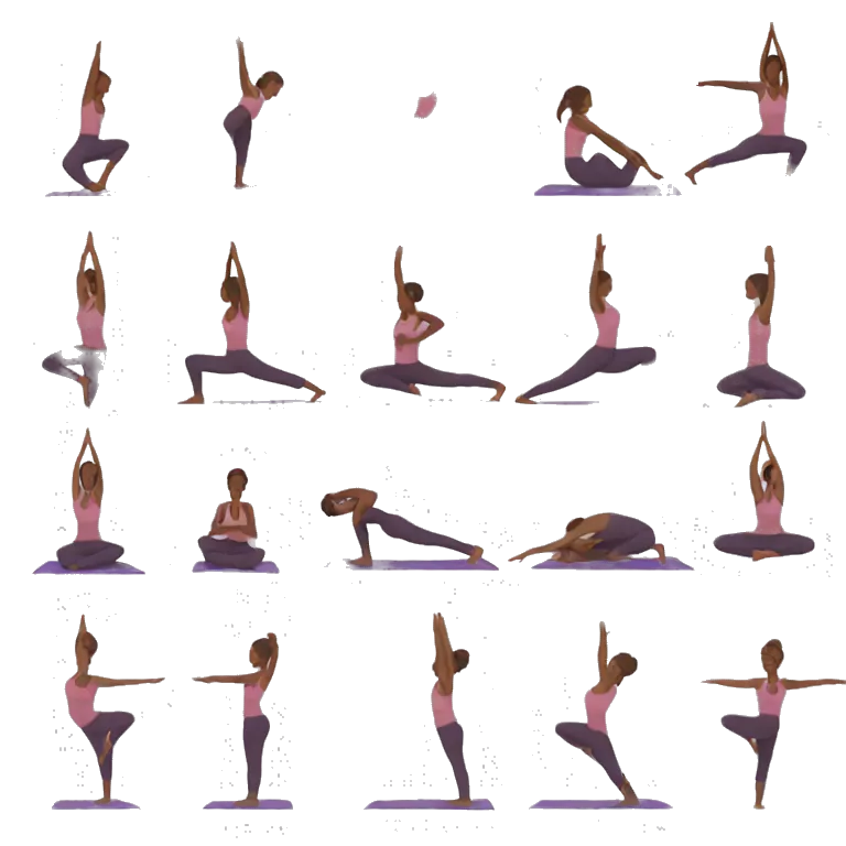 Yoga poses on yoga