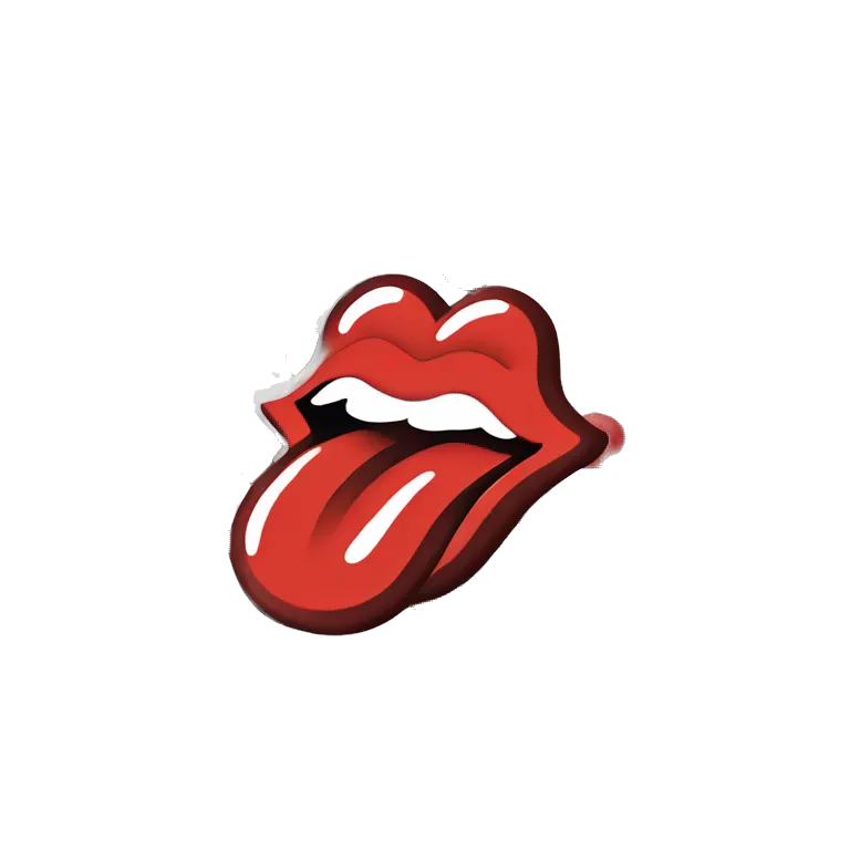 Rolling Stones tongue logo with name &quot;Gomp&quot;