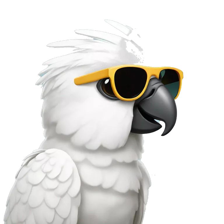 Cockatoo with sunglasses