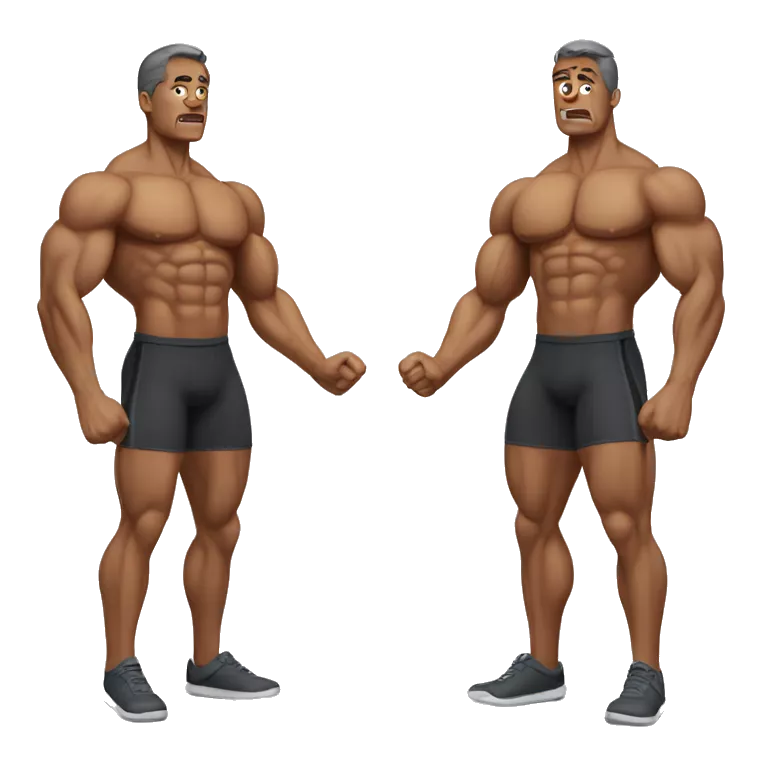 Both sides muscle flex emoji