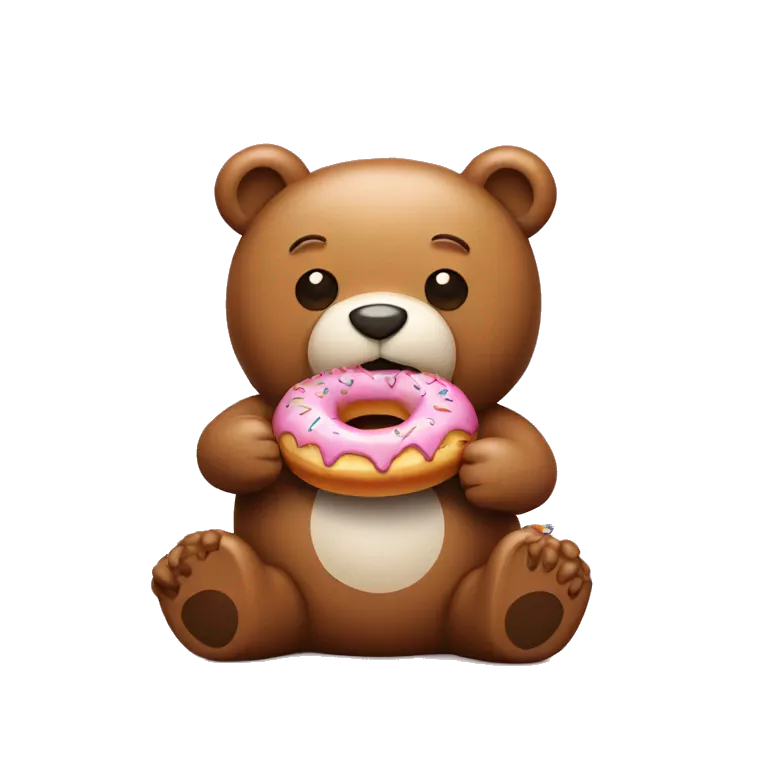 teddybear with doughnut