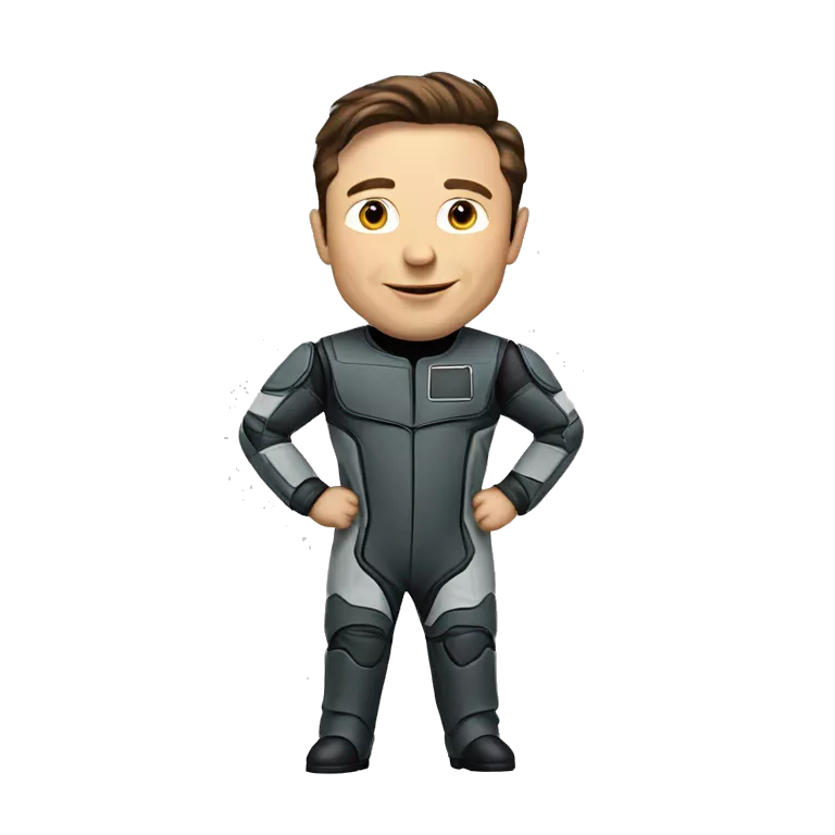 Elon Musk wearing spce suit