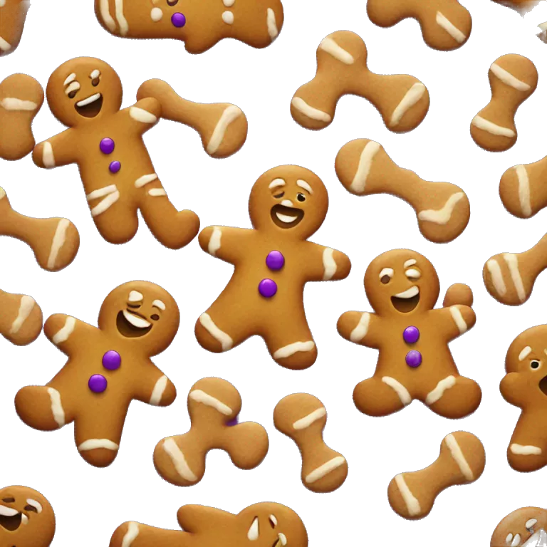 gingerbreadman with purple buttons