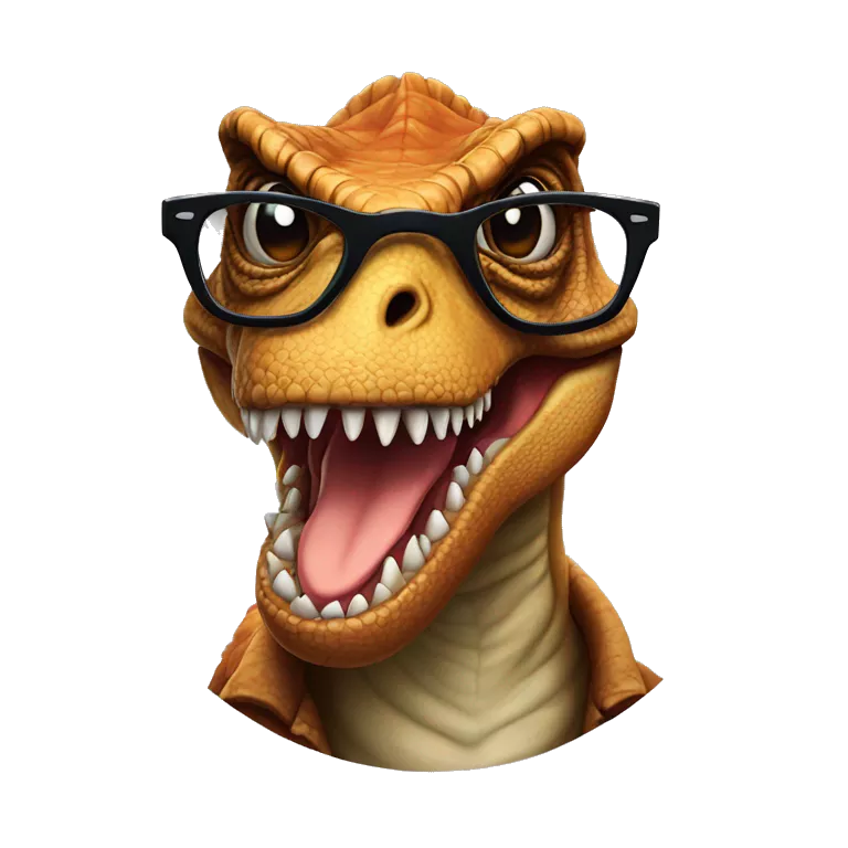 Tyrannosaurus rex wearing glasses, Las Vegas