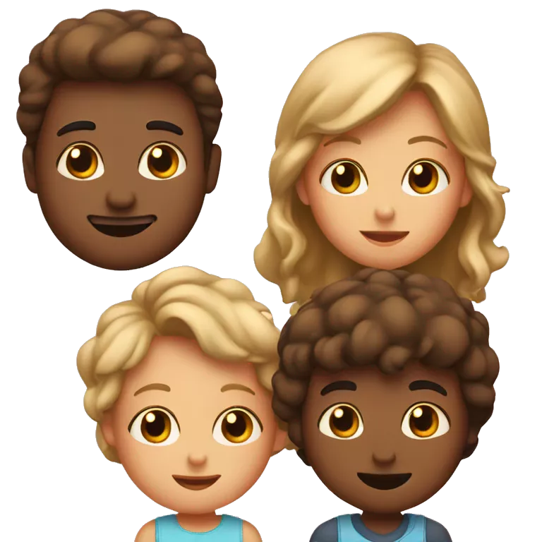 2 boys and a girl and mom and dad