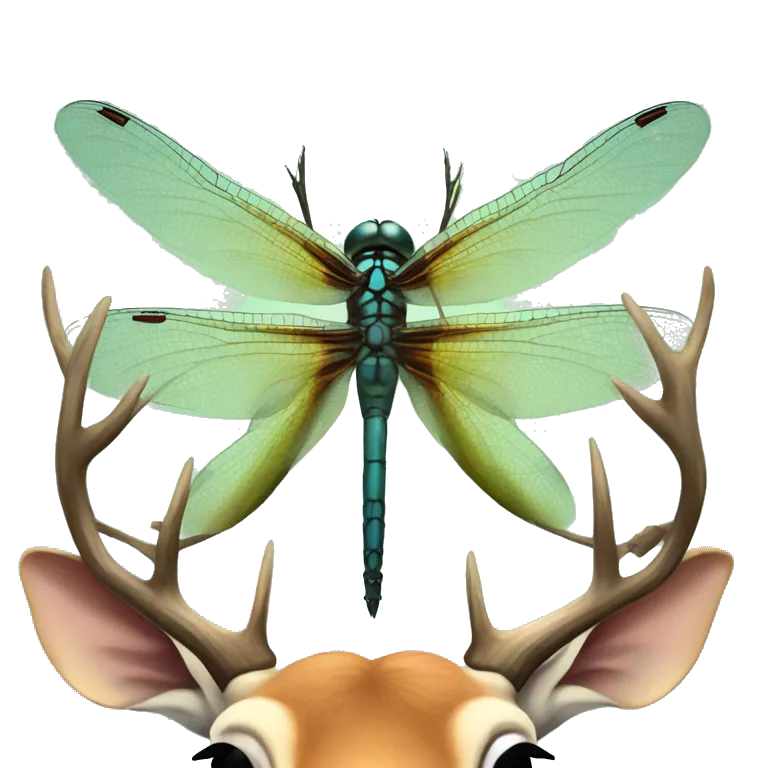 Dragonfly on the back of a deer