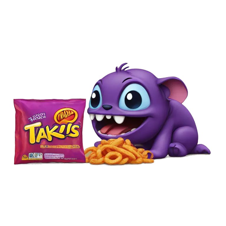 stitch eating takis