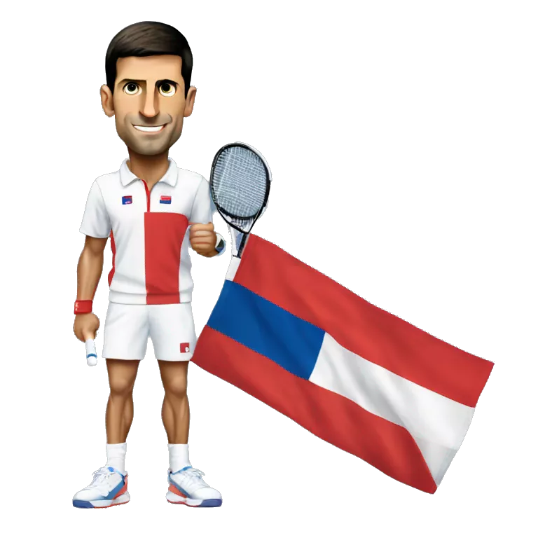 novak djokovic holding serbia flag