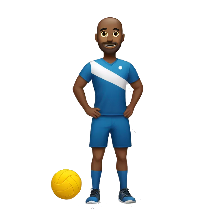 A man plays volleyball with no volleyball