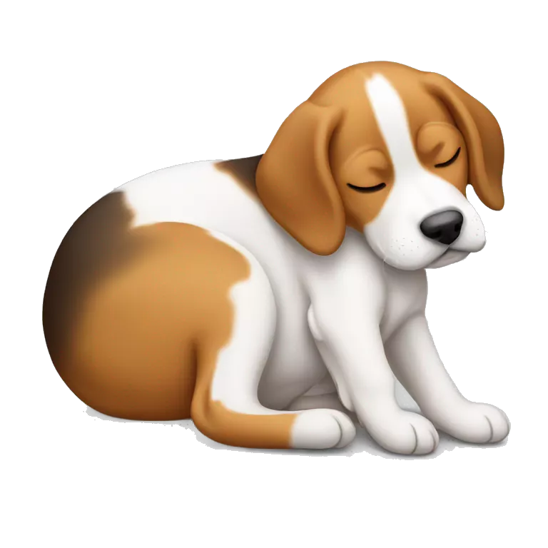 beagle puppy sleeping