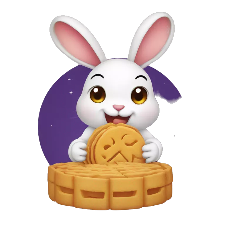 rabbit eat moon cake