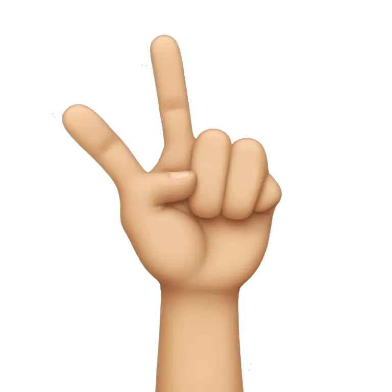 you point with your index and middle fingers from your eyes outward.