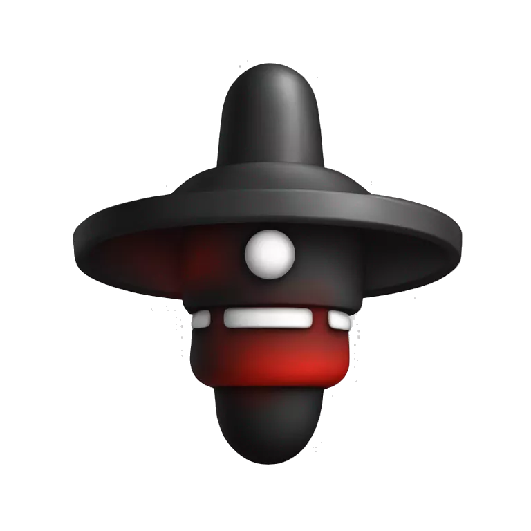 the nuke emojie in red and black instedant