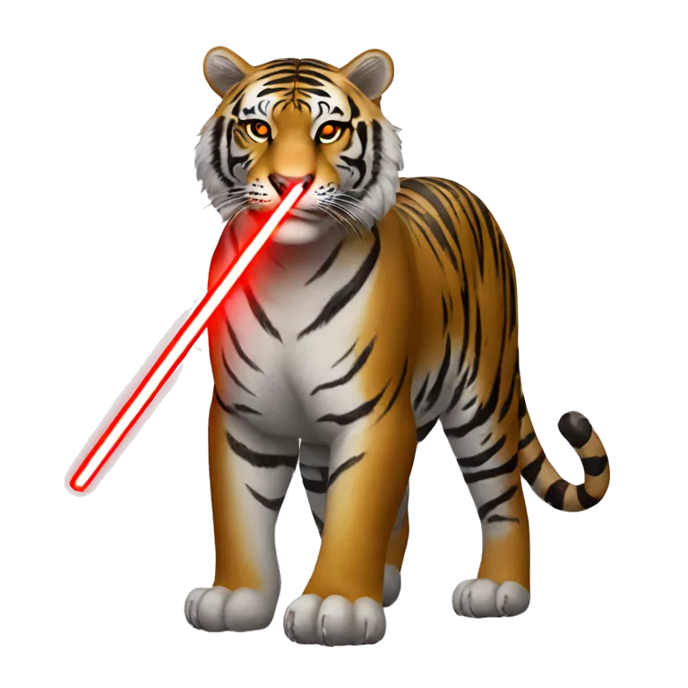 discord tiger with red lightsaber