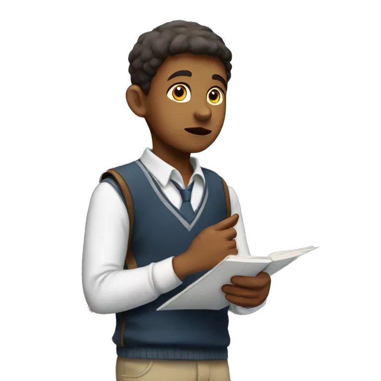 schoolboy listens attentively