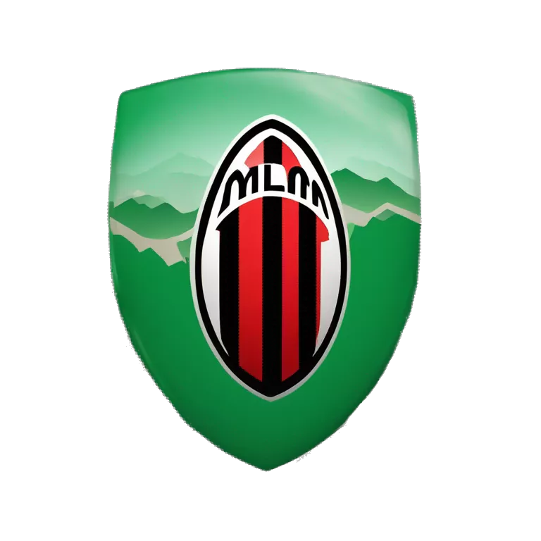 Escudo del ac Milan en una montaña