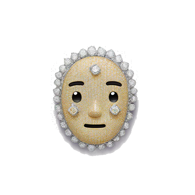 brooch set with diamonds, no face
