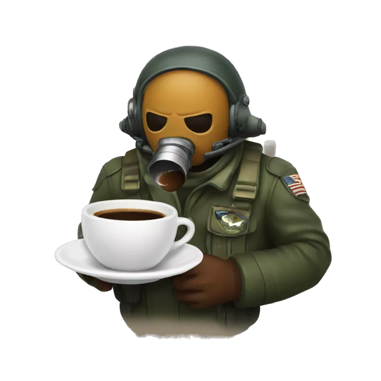 helldiver drinking coffee