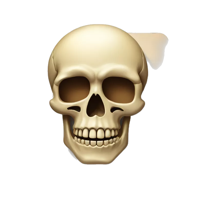 Skull with a board that says subscribe