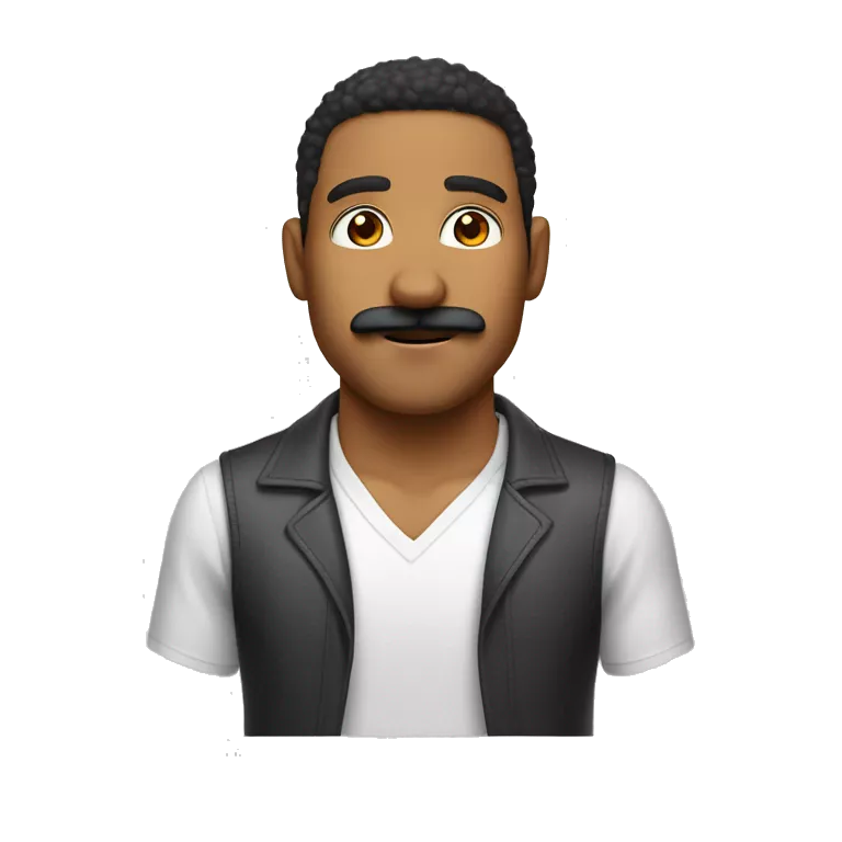 A guy have tan skin from jordan he have a mustache not condensed and littlebit wide nose