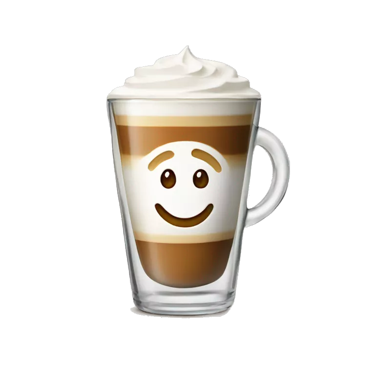 Latte in a duralex glass with latte art