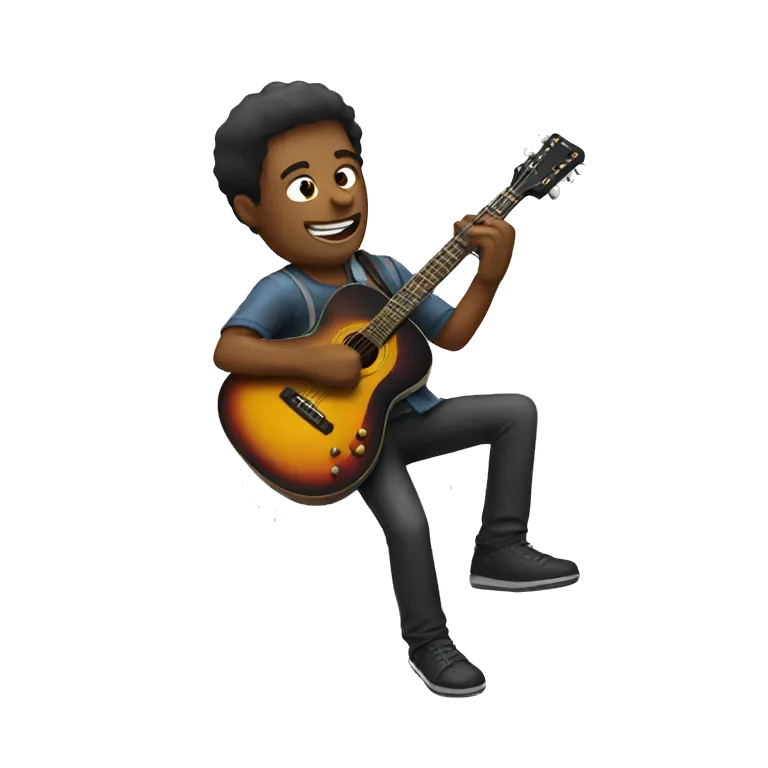 Musician playing guitar