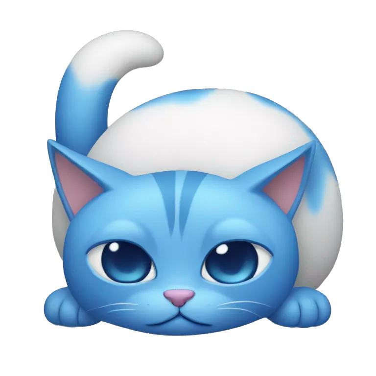 lazy blue cat with sleep eyes.