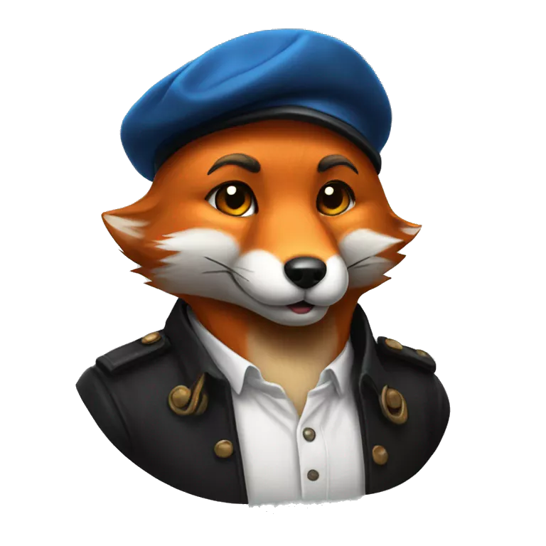 fox use black cloths use blue baret