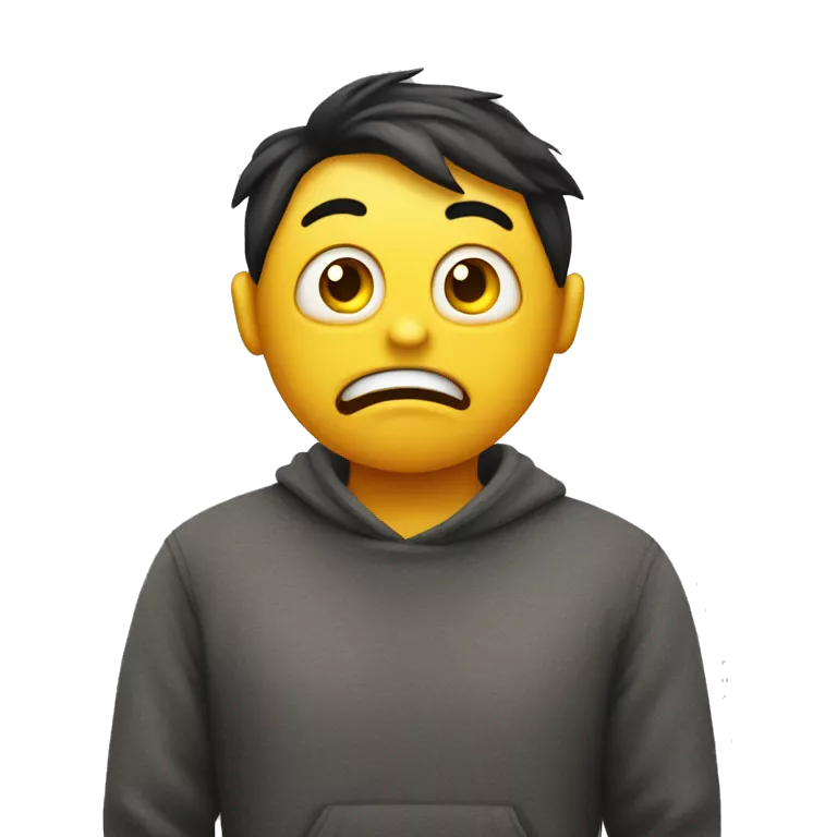 dumbfounded yellow emoji with drool and cross-eyed