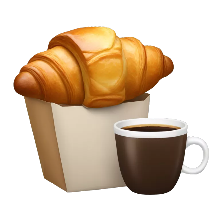 croissant and coffee take out