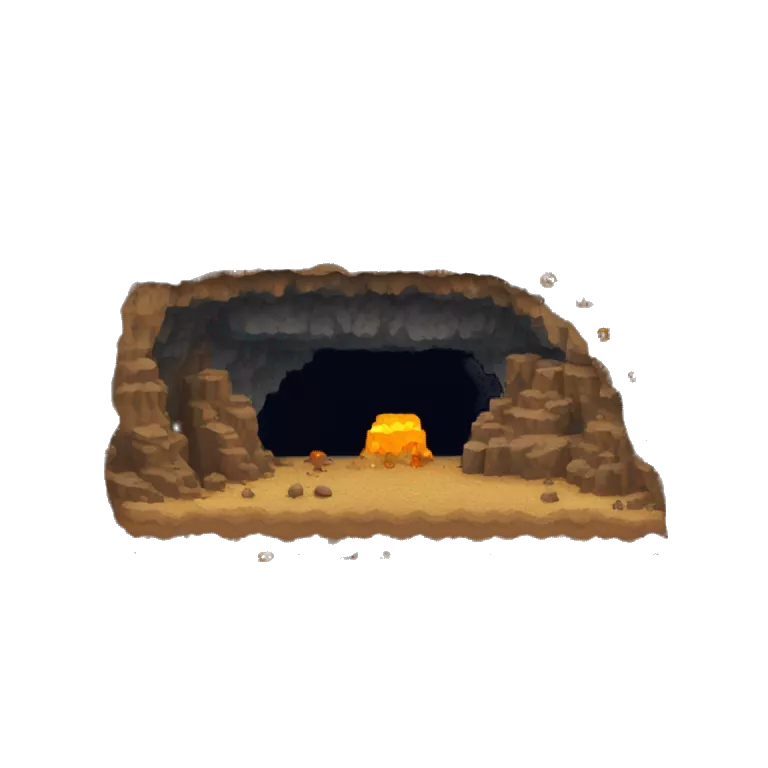 cave 8 bit with emoji