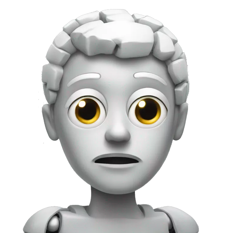 Unhappy artificial intelligence being