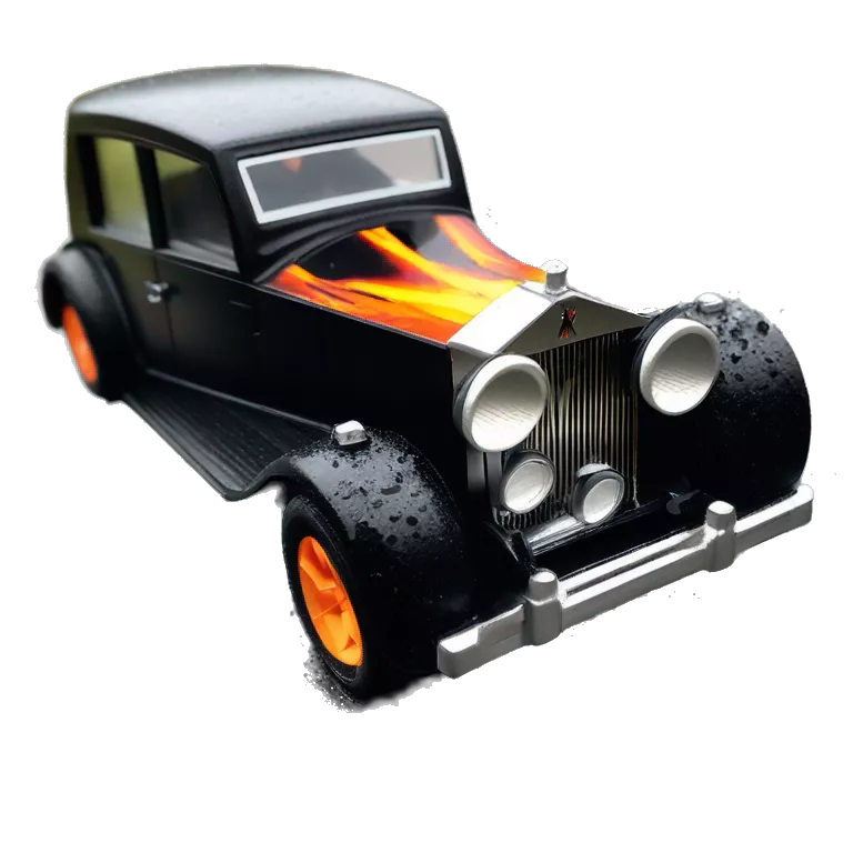 Hot wheels Darth Vader themed 1934 Rolls Royce scary Halloween monster rc car on  dark raining road