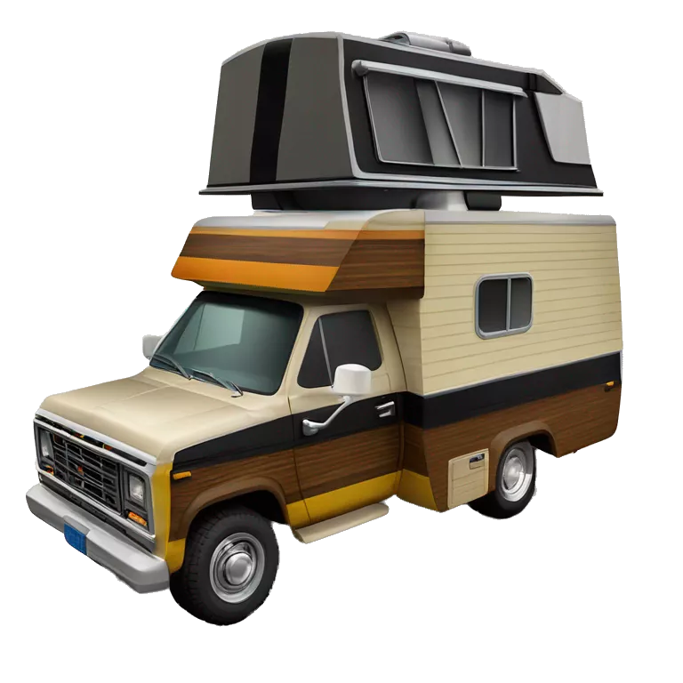 Real 70s Darth Vader’s Winnebago dually woody family camper