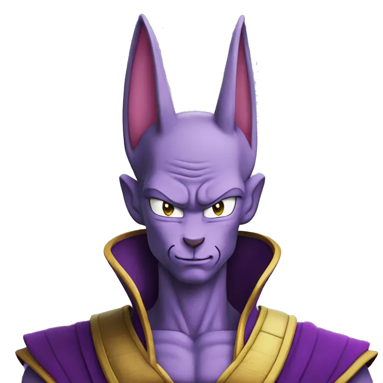 The face of beerus from dragon ball super