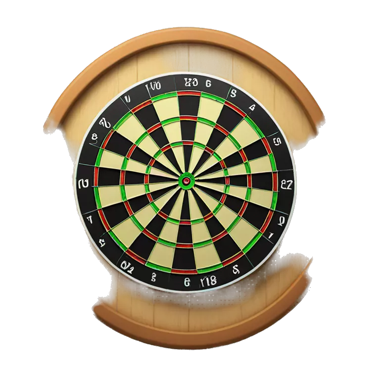 dartboard with a arrow outside the dartboard