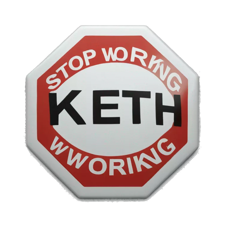 A stop sign that says &quot;stop working Keith&quot;. It must include all those 3 words.