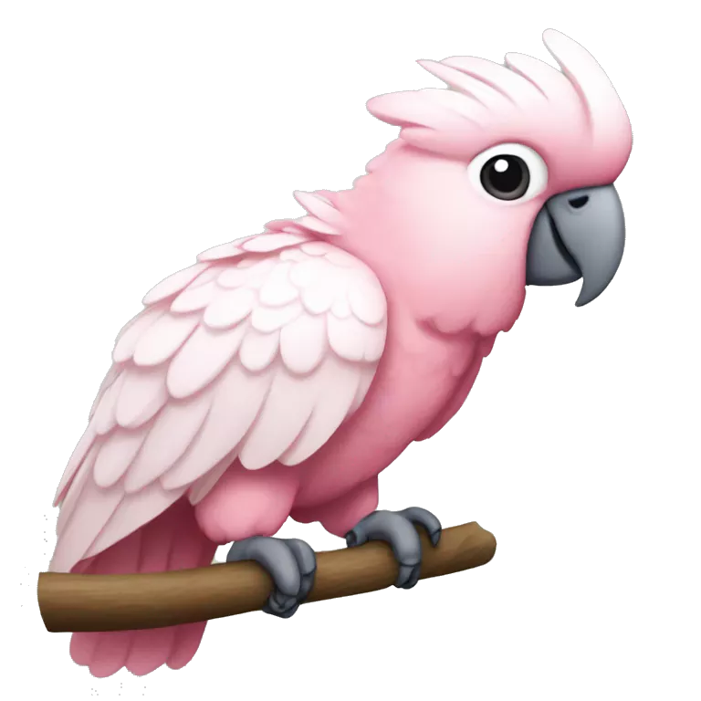 a lazy pink cockatoo